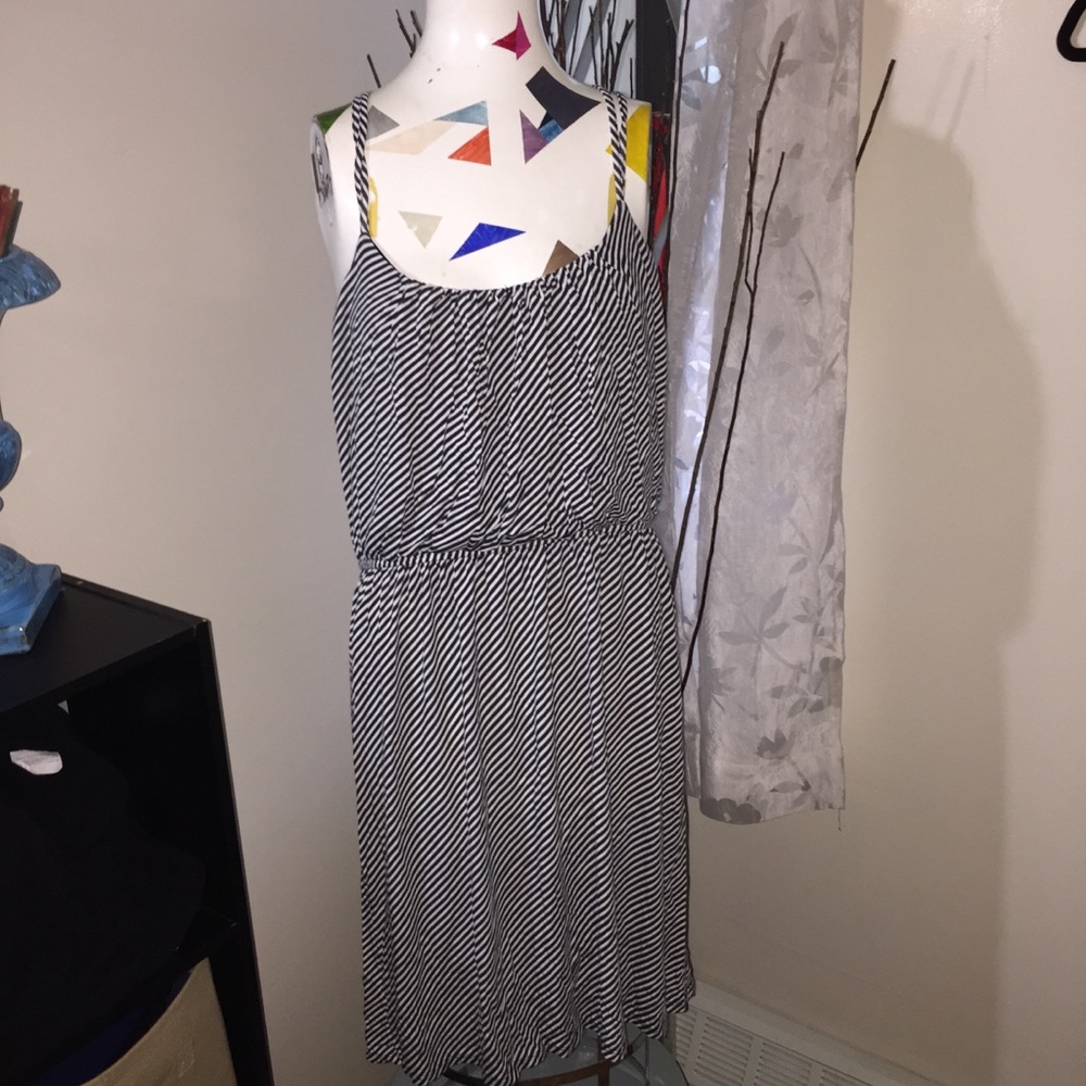 Loft Stripped Racerback Jersey Dress